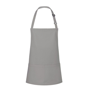 Șorț scurt de bază 75 x 60 cm cu buzunar și cataramă gri bazalt | KARLOWSKY BLS 6-90-Stck