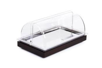 Tavă de răcire GN 1/1, oțel inoxidabil și lemn, cu capac culoare maro | APS 14941