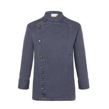 Hanorac bucătar pentru bărbați Jeans-Style negru vintage | KARLOWSKY JM 24-16