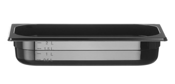 Recipient GN 1/3 adâncime 6,5 cm din policarbonat negru | HENDI 862537