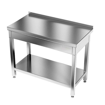 Masa de lucru din inox cu raft 120x60x85 cm | FORGAST