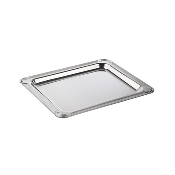 Tavă PROFI LINE, lustruită, cu margine decorativă, din oțel inoxidabil, 32.5x26.5x1.2 cm | APS 12000