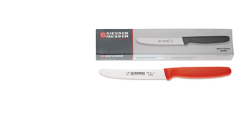 Set de cuțite cu lamă ondulată - 11 cm, 6 piese, roșu | GIESSER MESSER 8365 wsp 11-6 r