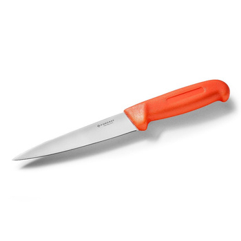 Cuțit de bucătărie HACCP roșu, lungime 15 cm | FORGAST FG01831