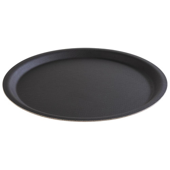 Tavă HAPPY HOUR antiderapantă, neagră, diametru 32 cm | APS 510
