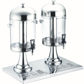 Dozator dublu pentru sucuri din policarbonat 2x8 l | FORGAST FG03228V1