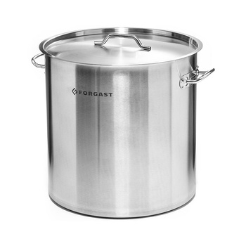 Oală înaltă din oțel inoxidabil cu capac, 50 l, diametru 40 cm | FORGAST FG02050