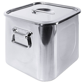 Recipient pentru alimente din oțel inoxidabil, 7,5 l, 20x20x20 cm | CONTACTO 310/020