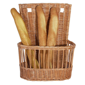 Coș oval pentru baghete, din nuiele, 50x27x61 cm | CONTACTO 4882/500