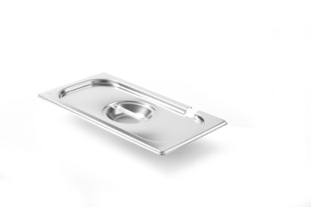 Capac din oțel pentru GN 1/3 KITCHEN LINE cu decupaj pentru polonic | HENDI 806944