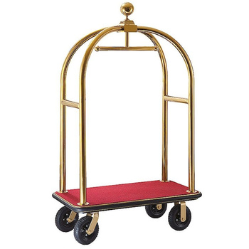 Cărucior pentru bagaje din oțel placat cu aur, 110x61 cm | CONTACTO 1652/115