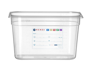 Recipient GN 1/3 adâncime 20 cm din polipropilenă HACCP | HENDI 880258