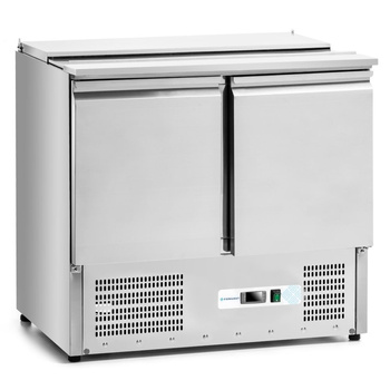 Masa frigorifică cu 2 uși pentru salate, 257 l, cu capac din inox | FORGAST FG07422