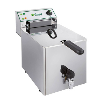 Friteuză electrică cu robinet 10 l, zonă rece, 6 kW, 400 V | FIMAR FR10RN040T
