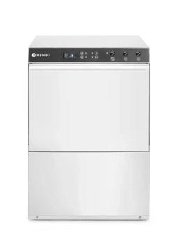 Mașină de spălat vase gastronomică Doppio cu dozator de detergent și pompă de evacuare, 230/400 V | HENDI 237366