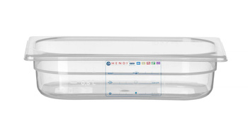 Recipient GN 1/4 ad. 6,5 cm din polipropilenă HACCP | HENDI 880388