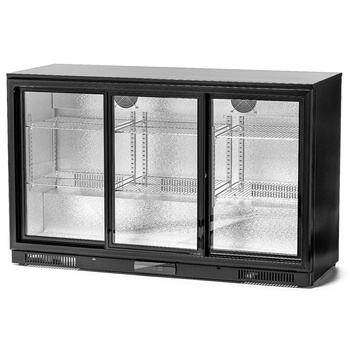 Frigider de bar pentru băuturi cu 3 uși, uși glisante 318 l | FORGAST FG07703