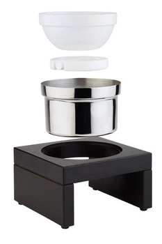 Bol răcitor BRIDGE cu bază din lemn, culoare wenge, 2,5 l, 27,5x27,5x14 cm | APS 14981