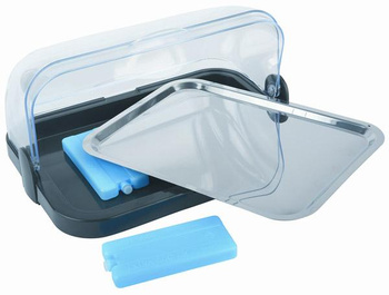 Vitrină bufet cu element de răcire, neagră, 44x32x20.5 cm | APS 9104