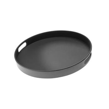 Tavă BISTRO antiderapantă, neagră, diametru 35,5 cm | APS 84045