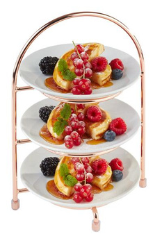 Suport de servire pentru 3 farfurii, cupru, 18.5x15.5x26 cm | APS 33211