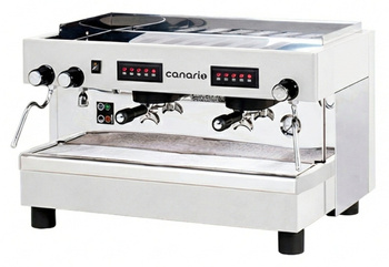 Espressor de cafea cu 2 grupuri, cu portafiltru, alb, 10,5 l, 4,5 kW, 230 V | CANARIO CAFE CC034