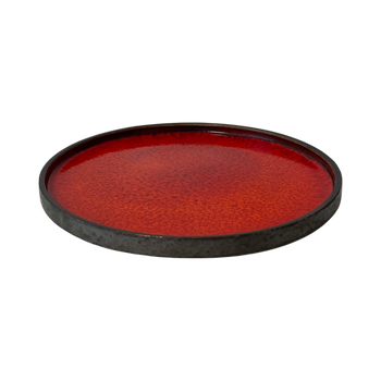 Farfurie întinsă cu margine Arondi rubin 25 cm | KERA CERAMIKA 18.2.RUBIN