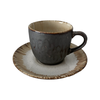 Ceașcă Bel 200 ml cu farfurioară 15 cm Still Cristall dolomit | KERA CERAMIKA 2.3.1.DOLOMIT