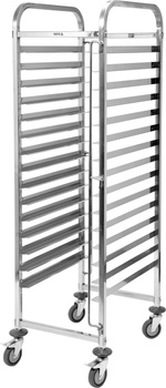 Cărucior pliabil din oțel inoxidabil pentru transportul foilor metalice de 60x40 cm | YATO YG-09072