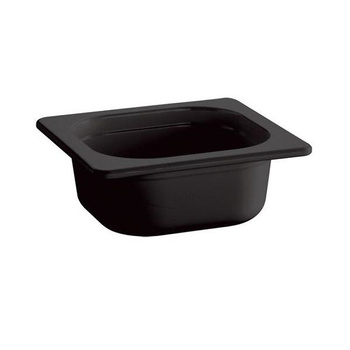 Recipient GN 1/6 adâncime 6,5 cm din melamină negru | APS 83748