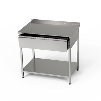 Masă de lucru din oțel inoxidabil cu sertar 60x70x85 cm | FORGAST