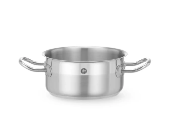 Oală joasă din oțel inoxidabil Profi Line, 1.5 l, diametru 16 cm, înălțime 7,5 cm | HENDI 830130