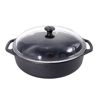 Oală din fontă cu capac, diam. 28 cm | CONTACTO 5779/320