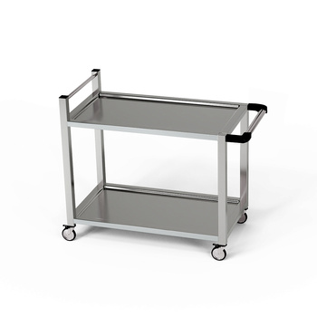 Cărucior cu 2 rafturi din oțel inoxidabil 110x40x85 cm | FORGAST