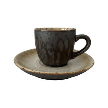 Ceașcă Bel 100 ml cu farfurioară 11 cm Still Cristall dolomit | KERA CERAMIKA 2.3.3.DOLOMIT