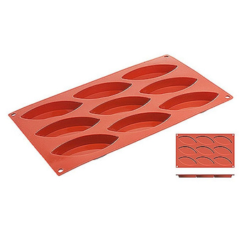 Formă de copt din silicon, tip bărcuță, 10x4,4 cm | CONTACTO 6649/100