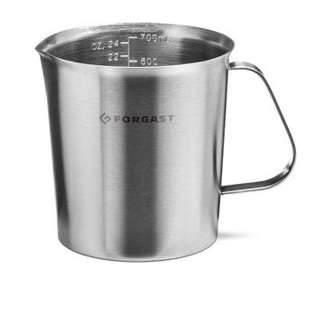 Cană gradată din oțel inoxidabil, capacitate 0,7 l | FORGAST FG11026