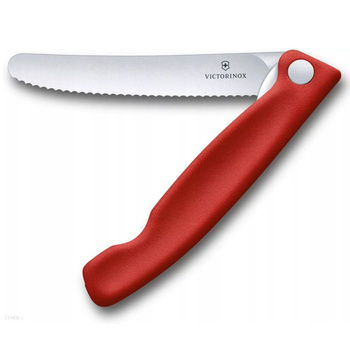 Cuțit pliabil pentru legume și fructe Swiss Classic roșu lungime lamă 11 cm | VICTORINOX 6.7831.FB