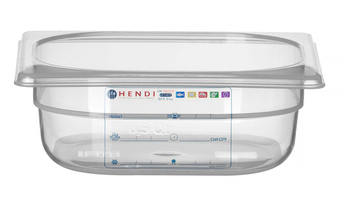Recipient GN 1/6 adâncime 6,5 cm din polipropilenă HACCP | HENDI 880487
