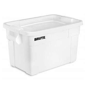 Recipient de transport pentru alimente din polietilenă BRUTE, capacitate 75 l, alb | RUBBERMAID 9S31-00-WHI