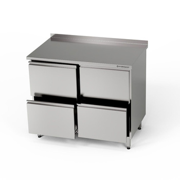 Masă de lucru din oțel inoxidabil cu 4 sertare 80x60x85 cm | FORGAST