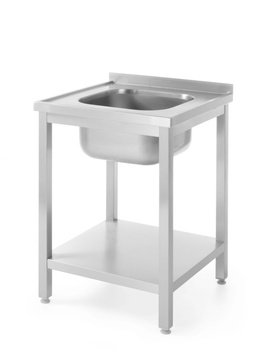 Masă cu chiuvetă cu 1 vas și raft | HENDI 811856