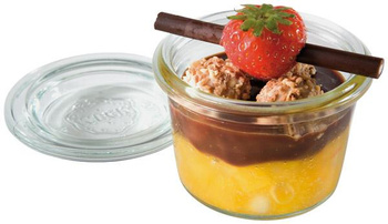 Set de borcane mici cu capace, 12 bucăți, 6x6x5.5 cm, 80 ml | APS 82310