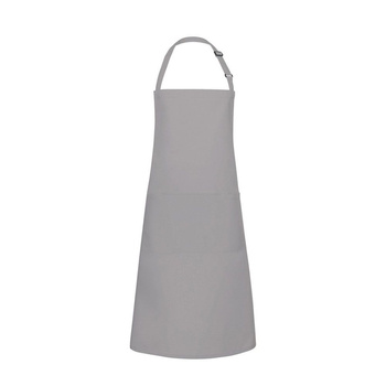 Șorț de bucătar de bază 75 x 90 cm cu buzunar și cataramă gri bazalt | KARLOWSKY BLS 5-90-Stck