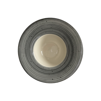 Farfurie pentru paste Still Rustic gri 23 cm | KERA CERAMIKA 14.10.RUSTIC GRI