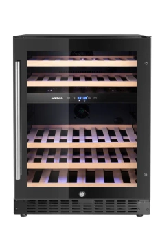 Frigider pentru vin, cu 2 zone, 46 sticle, negru, 137 l, 5 rafturi, 1 ușă | ARKTIC 237106