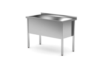 Bazin cu 1 cameră din oțel inoxidabil, 120x60x85 cm | HENDI 813430