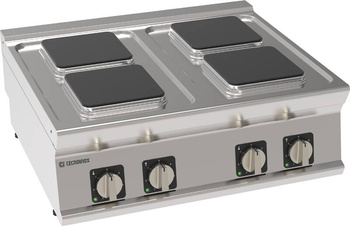 Aragaz electric reglabil 4 câmpuri pătrate 22x22 cm | TECNOINOX 716006