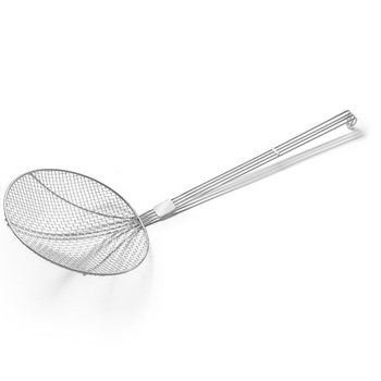 Lingură strecurătoare tip plasă, diametru 24 cm, lungime 52 cm | FORGAST FG02720