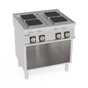 Aragaz electric pentru catering pe o bază deschisă 4 câmpuri pătrate 22x22 cm | TECNOINOX 716013